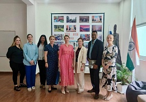 Diana Alipova, Spouse of the Russian Ambassador to India, took part in the solemn inauguration of the Nicholas Roerich International Center at the Sancta Maria International School in Faridabad Diana Alipova, Spouse of the Russian Ambassador to India, took part in the solemn inauguration of the Nicholas Roerich International Center at the Sancta Maria International School in Faridabad
