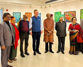 Solo exhibition of works by renowned Indian artist Surjit Akre opened at the Gallery of the All India Fine Arts and Crafts Society Solo exhibition of works by renowned Indian artist Surjit Akre opened at the Gallery of the All India Fine Arts and Crafts Society