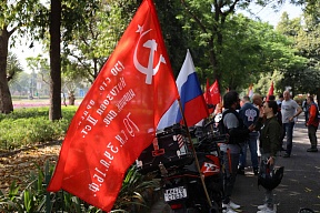 New Delhi hosted a Russian-Indian motorcycle rally dedicated to the 80th anniversary of the Victory in the Great Patriotic War New Delhi hosted a Russian-Indian motorcycle rally dedicated to the 80th anniversary of the Victory in the Great Patriotic War