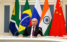 President of Russia Vladimir Putin took part, via videoconference, in the 15th BRICS Summit President of Russia Vladimir Putin took part, via videoconference, in the 15th BRICS Summit