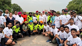 New Delhi hosted the Russian-Indian friendship cycling rally New Delhi hosted the Russian-Indian friendship cycling rally