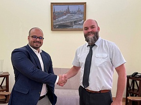 Petr Sizov, Press Secretary, Russian Embassy in India, had a meeting with Inderveer Singh, Editor of the “Business Central Asia” magazine Petr Sizov, Press Secretary, Russian Embassy in India, had a meeting with Inderveer Singh, Editor of the “Business Central Asia” magazine